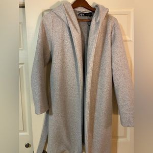 Zara Silver Grey Jacket, Size L, Never Worn